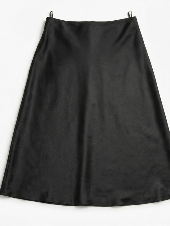 Ralph Lauren Dresses & Skirts - Ralph Lauren Black Satin A-Line Skirt